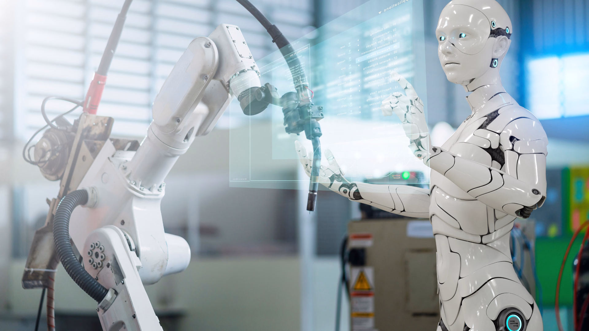 3D Humanoid Roboter Arm arbeiten automatisiert in Fabrik in Südwestsachsen - ITAS